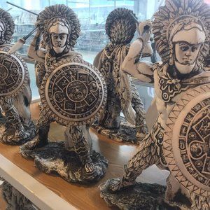 Aztec Warrior Sculpture Resin